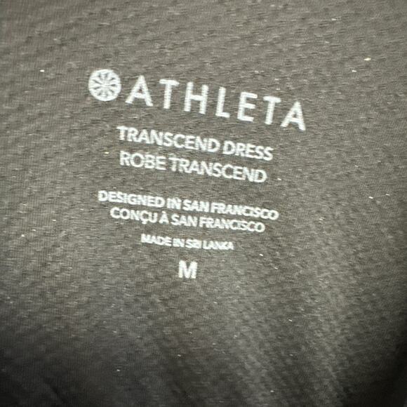 Athleta NWT Women's Transcend Dress Medium Black Athleisure Sporty Simple - Picture 9 of 11